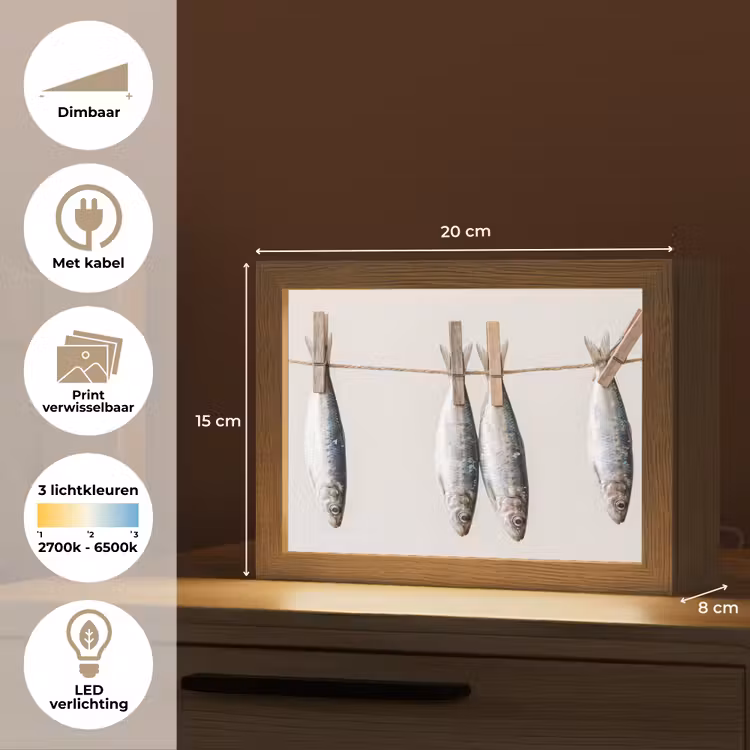 Lightbox - Wandlamp - Vis - Hangend - Eten — 9