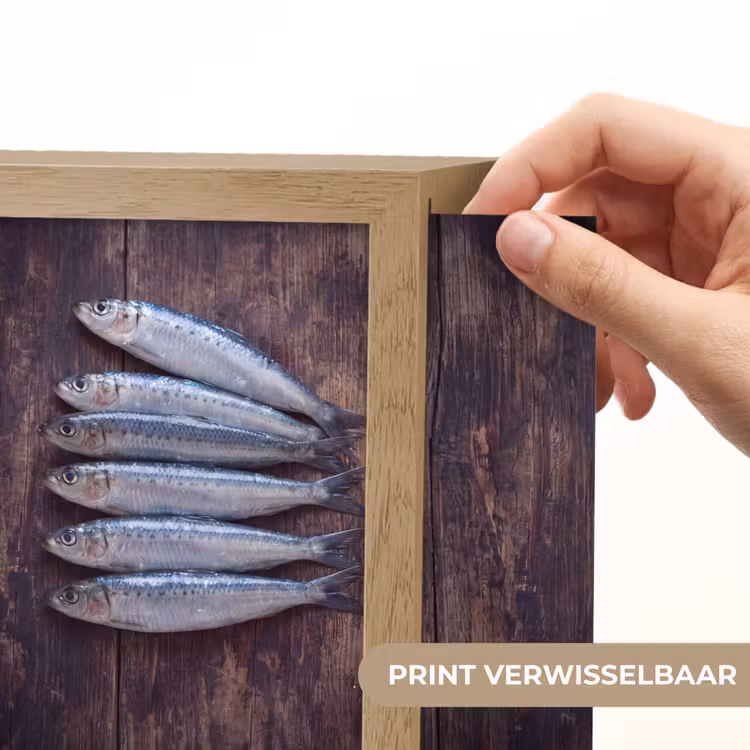 Lightbox - Wandlamp - Vis - Hout - Eten — 6