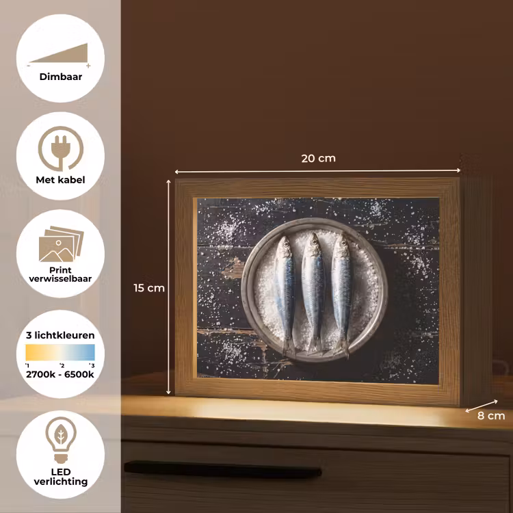 Lightbox - Wandlamp - Vis - Zout - Eten — 9