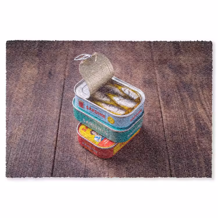 Vloerkleed - Vis - Blikjes - Keuken — 1