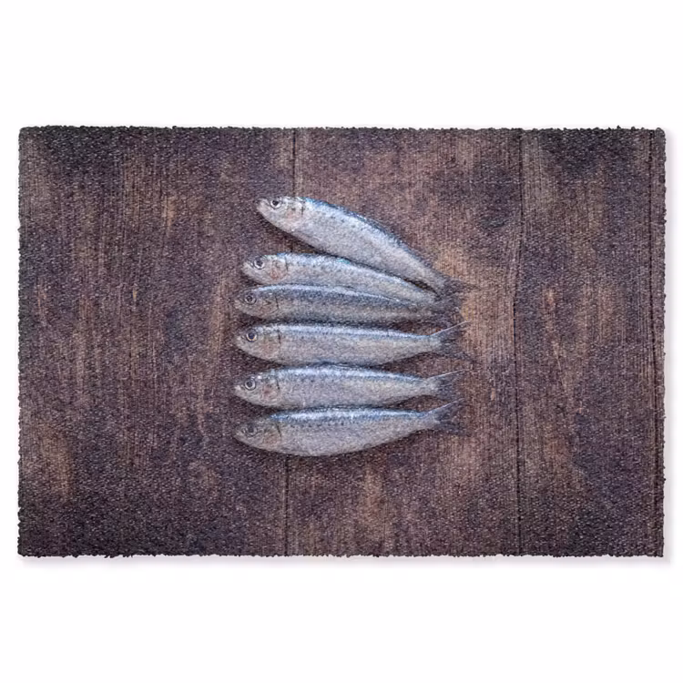 Vloerkleed - Vis - Hout - Eten — 1