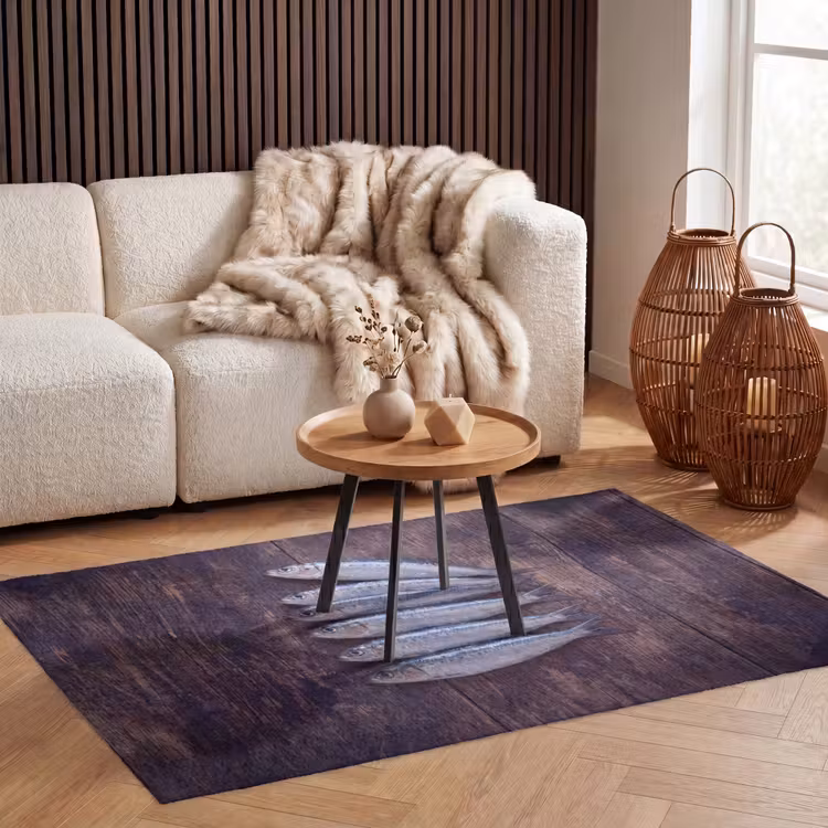 Vloerkleed - Vis - Hout - Eten — 3
