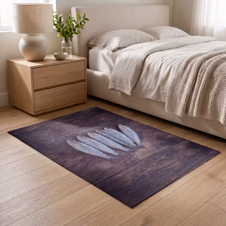 Vloerkleed - Vis - Hout - Eten — 5