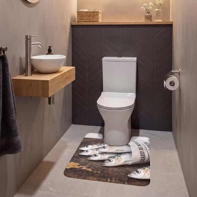 Wc Mat - Sardientje - krant - snijplank — 2