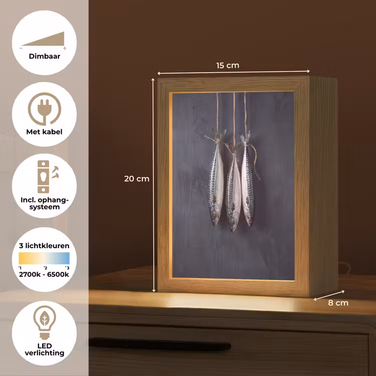 Tafellamp - Drie vissen - Touw — 7