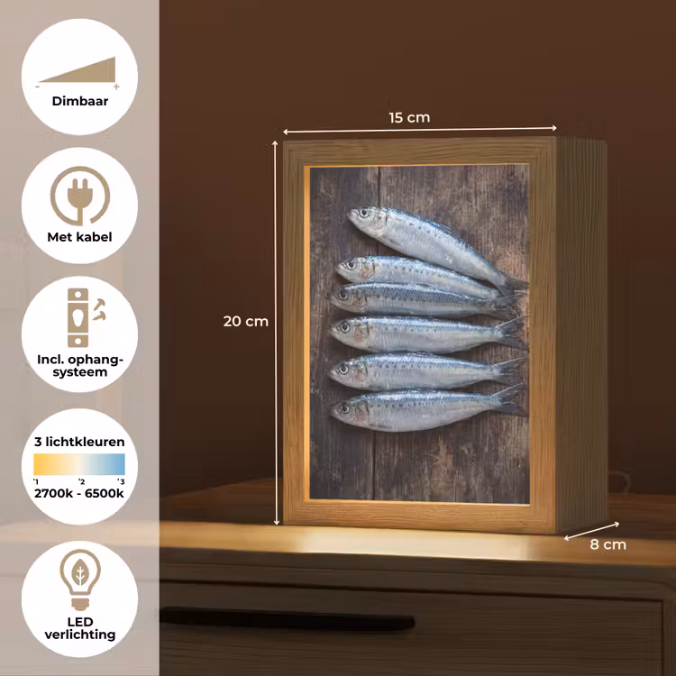 Tafellamp - Vis - Hout - Eten — 7