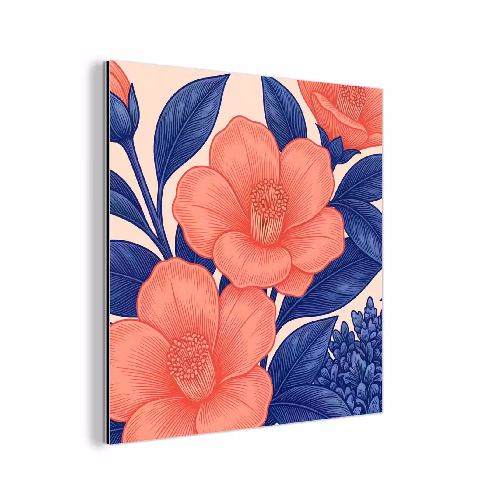 Aluminium schilderij - Bloemen - Bladeren - Botanisch — 1