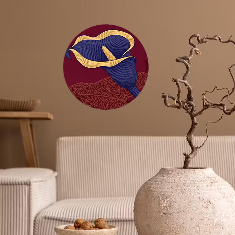 Behangcirkel - Bloemen - Modern - Paars — 2