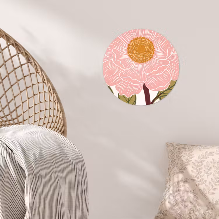 Behangcirkel - Bloemen - Roze - Illustratie — 5