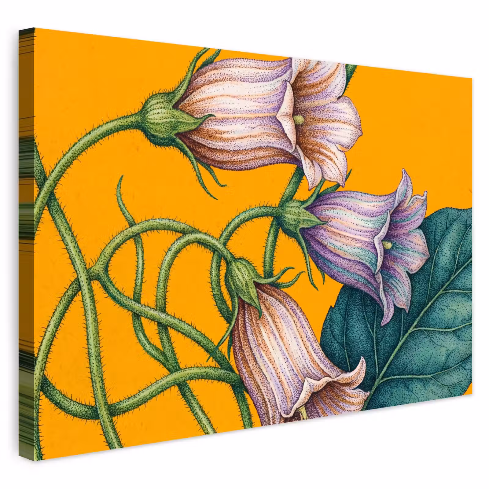 Buiten canvas - Bloemen - Botanisch - Geel — 1