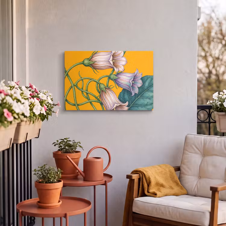 Buiten canvas - Bloemen - Botanisch - Geel — 3