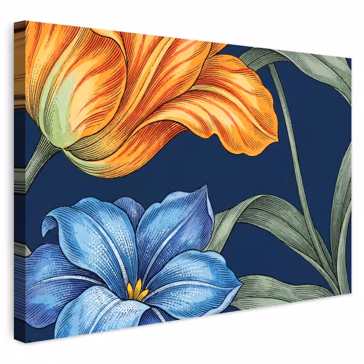 Buiten canvas - Bloemen - Botanisch - Patroon — 1