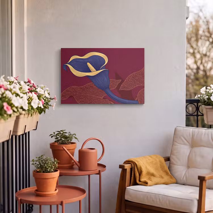 Buiten canvas - Bloemen - Modern - Paars — 3