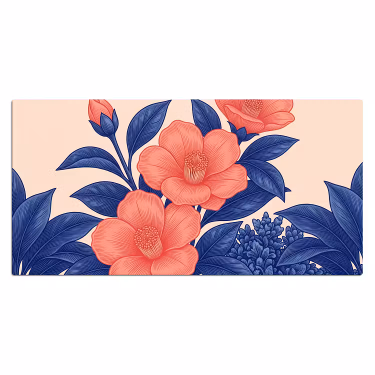 Bureau onderlegger - Bloemen - Bladeren - Botanisch — 2