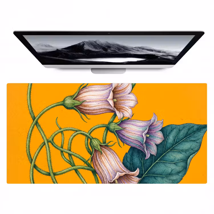 Bureau onderlegger - Bloemen - Botanisch - Geel — 1