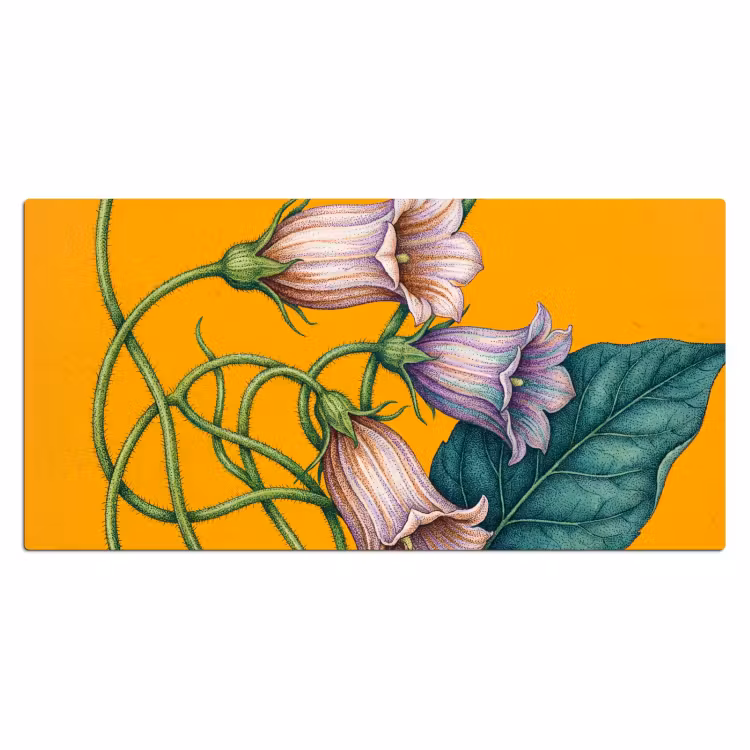 Bureau onderlegger - Bloemen - Botanisch - Geel — 2