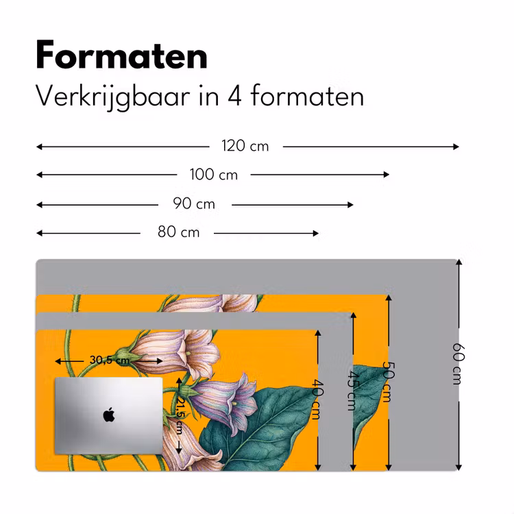 Bureau onderlegger - Bloemen - Botanisch - Geel — 8
