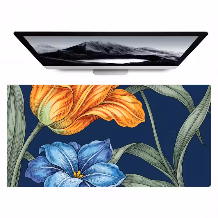 Bureau onderlegger - Bloemen - Botanisch - Patroon — 1