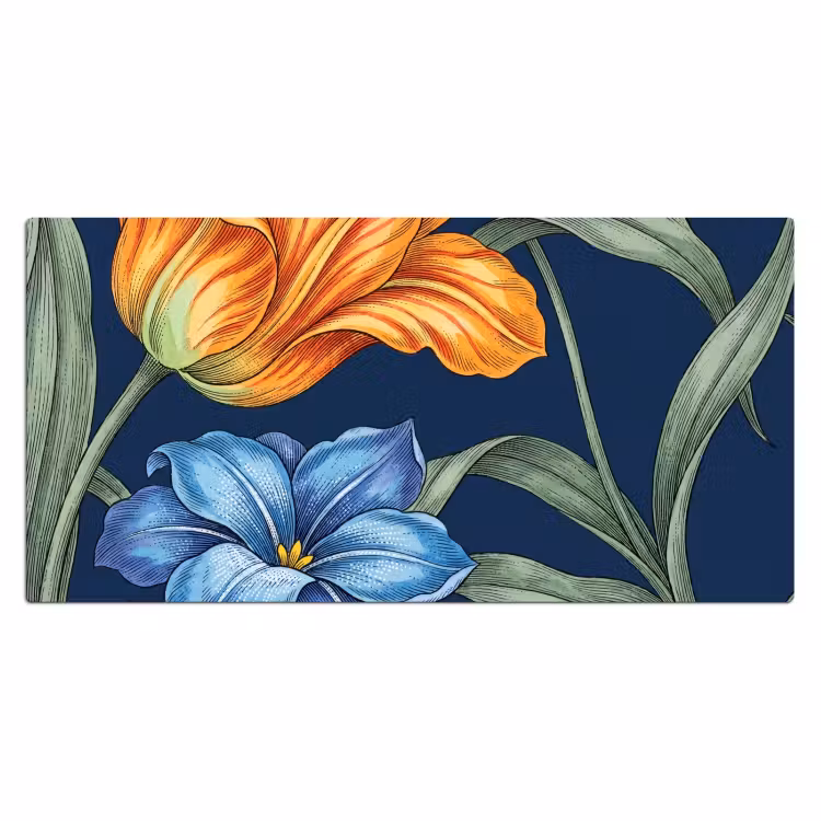 Bureau onderlegger - Bloemen - Botanisch - Patroon — 2