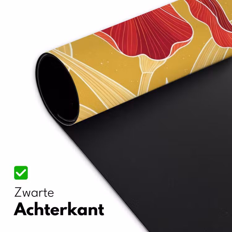 Bureau onderlegger - Bloemen - Illustratie - Rood — 5