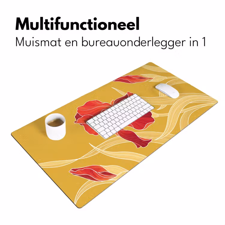 Bureau onderlegger - Bloemen - Illustratie - Rood — 7