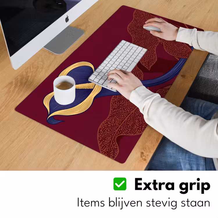 Bureau onderlegger - Bloemen - Modern - Paars — 6