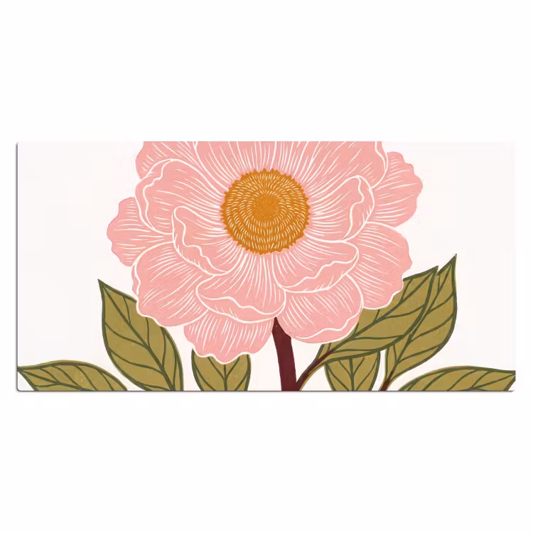 Bureau onderlegger - Bloemen - Roze - Illustratie — 2