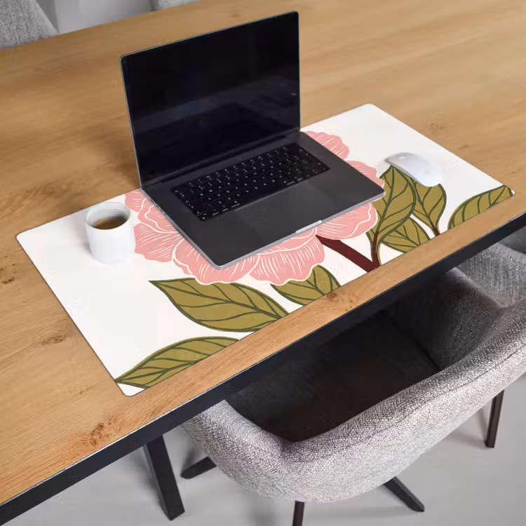 Bureau onderlegger - Bloemen - Roze - Illustratie — 3