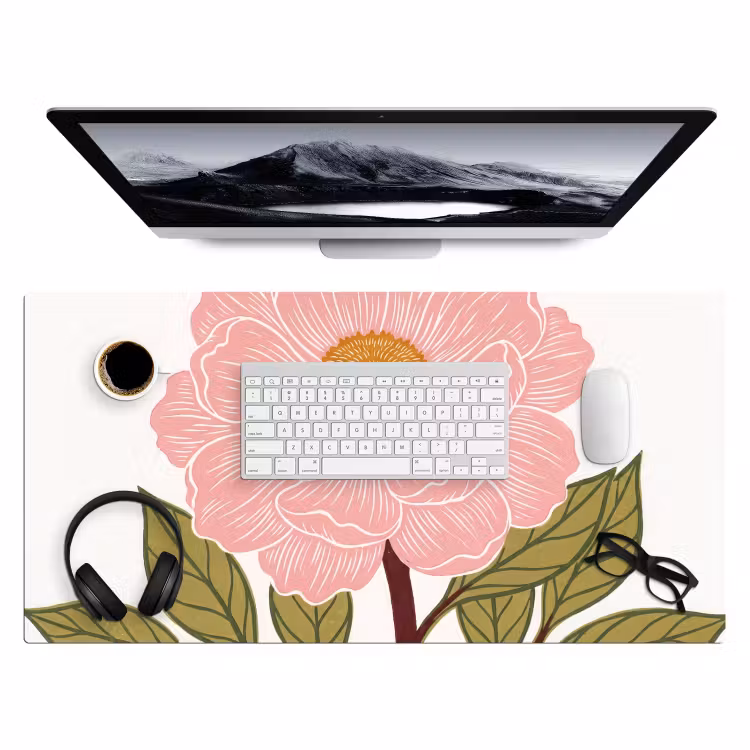 Bureau onderlegger - Bloemen - Roze - Illustratie — 4
