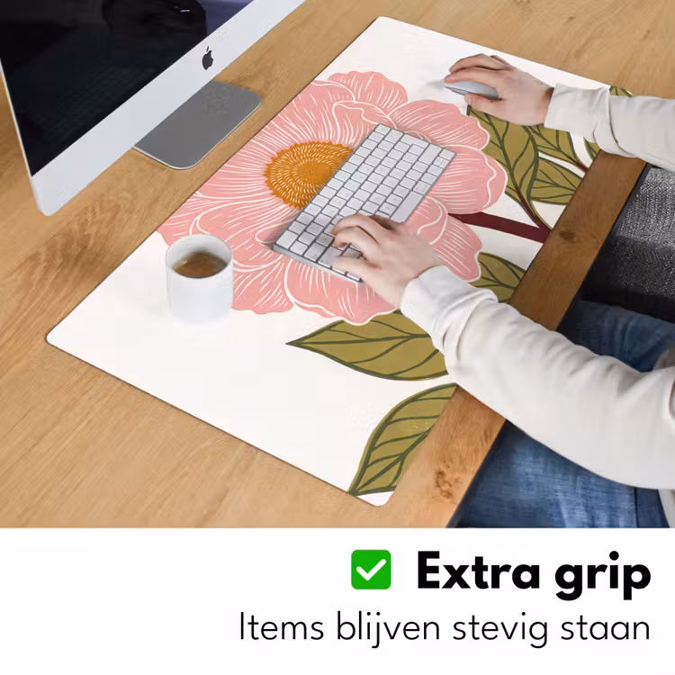 Bureau onderlegger - Bloemen - Roze - Illustratie — 6