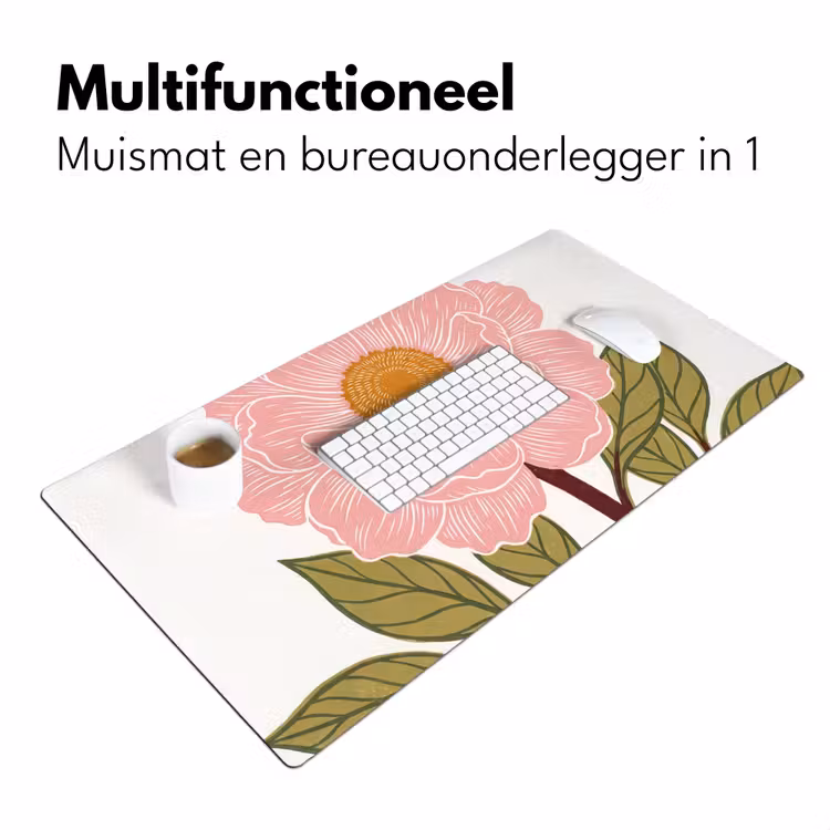 Bureau onderlegger - Bloemen - Roze - Illustratie — 7