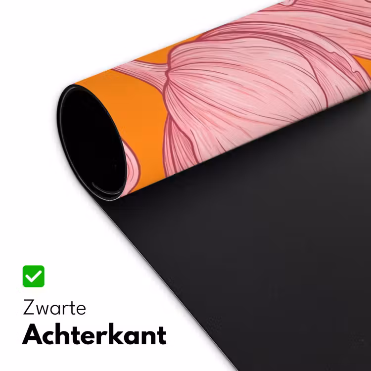 Bureau onderlegger - Roze bloemen - Modern — 5