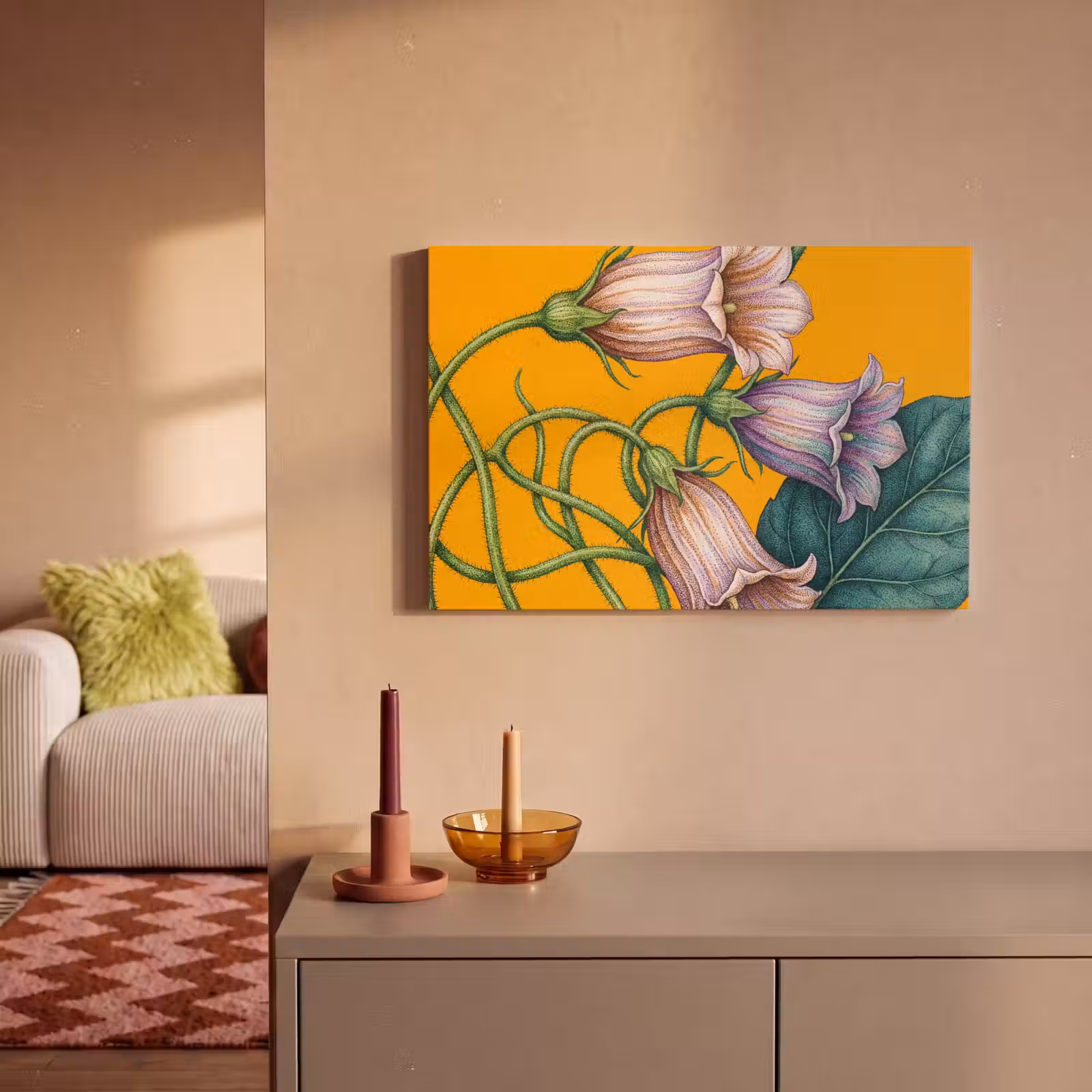 Canvas schilderij - Bloemen - Botanisch - Geel — 1