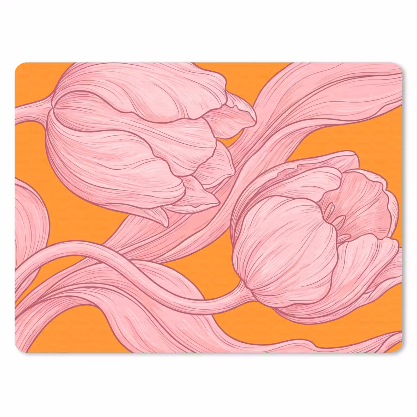 Muismat - Roze bloemen - Modern — 1