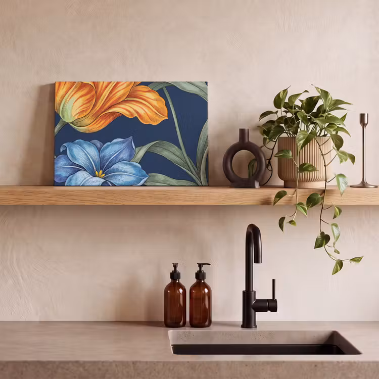 Canvas schilderij - Bloemen - Botanisch - Patroon — 3