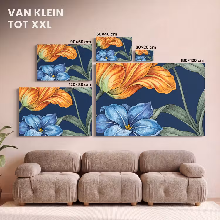 Canvas schilderij - Bloemen - Botanisch - Patroon — 7