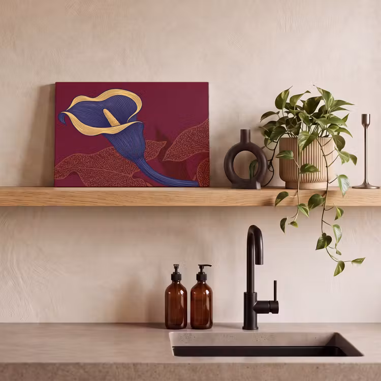 Canvas schilderij - Bloemen - Modern - Paars — 3