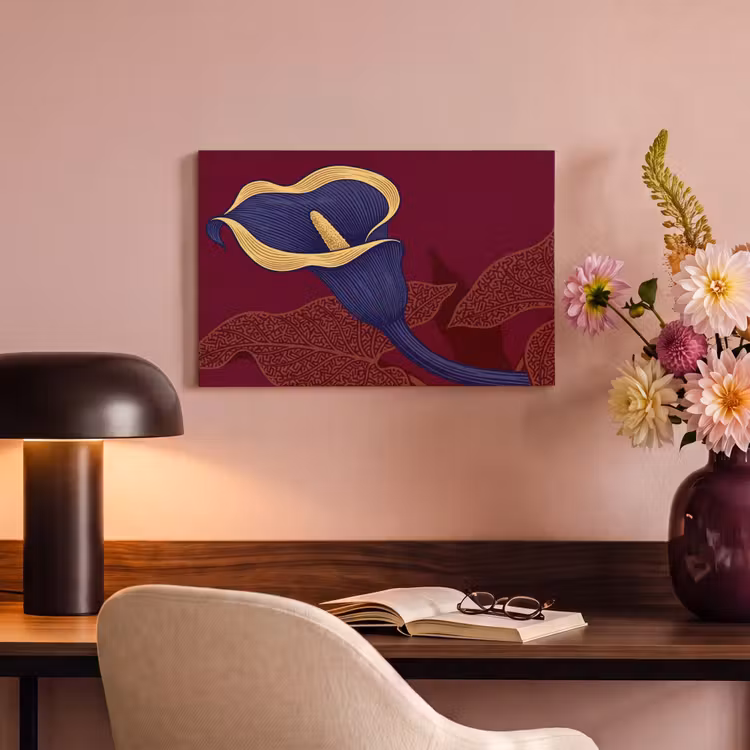 Canvas schilderij - Bloemen - Modern - Paars — 5
