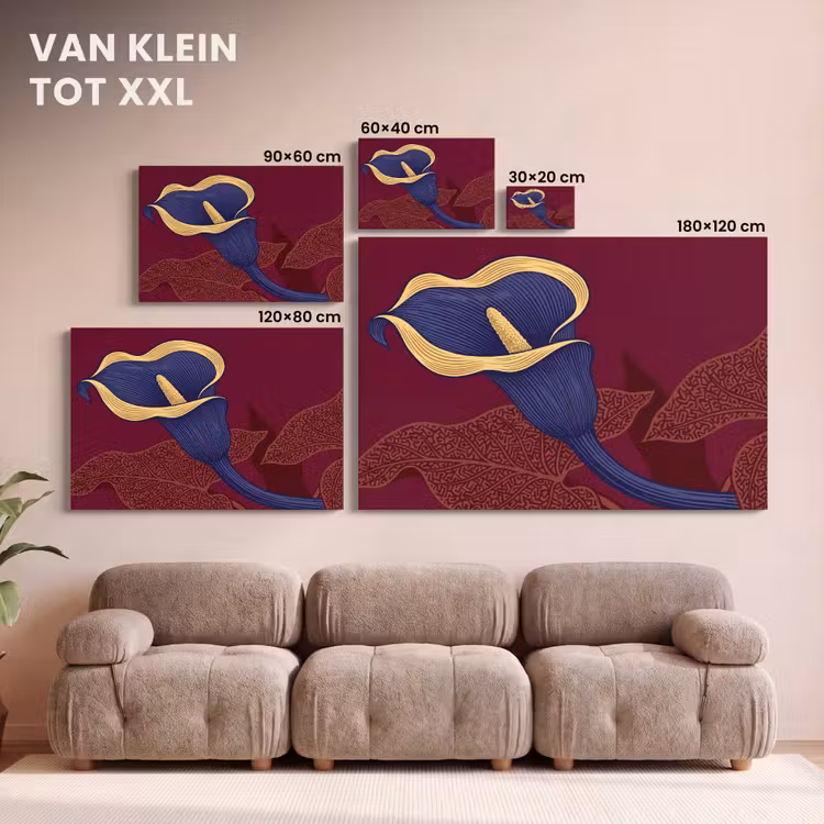 Canvas schilderij - Bloemen - Modern - Paars — 7
