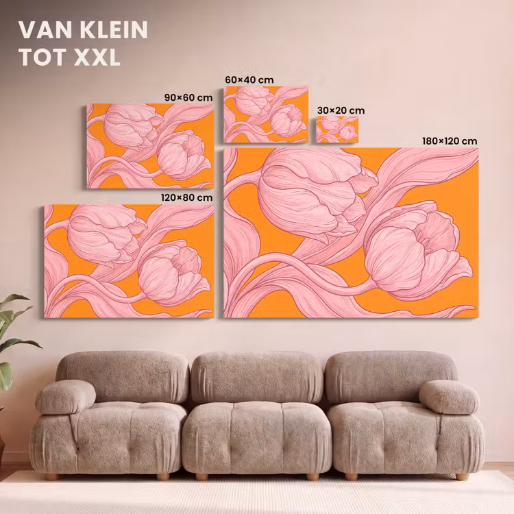 Canvas schilderij - Roze bloemen - Modern — 7