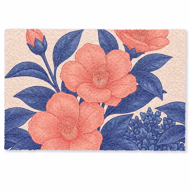 Deurmat - Bloemen - Bladeren - Botanisch — 1