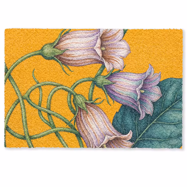 Deurmat - Bloemen - Botanisch - Geel — 1