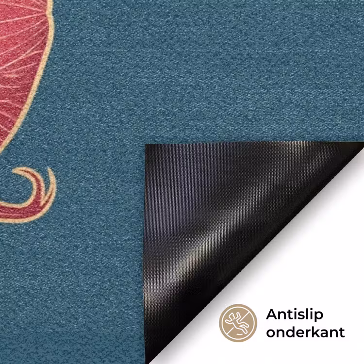 Deurmat - Bloemen - Rood - Goud — 6