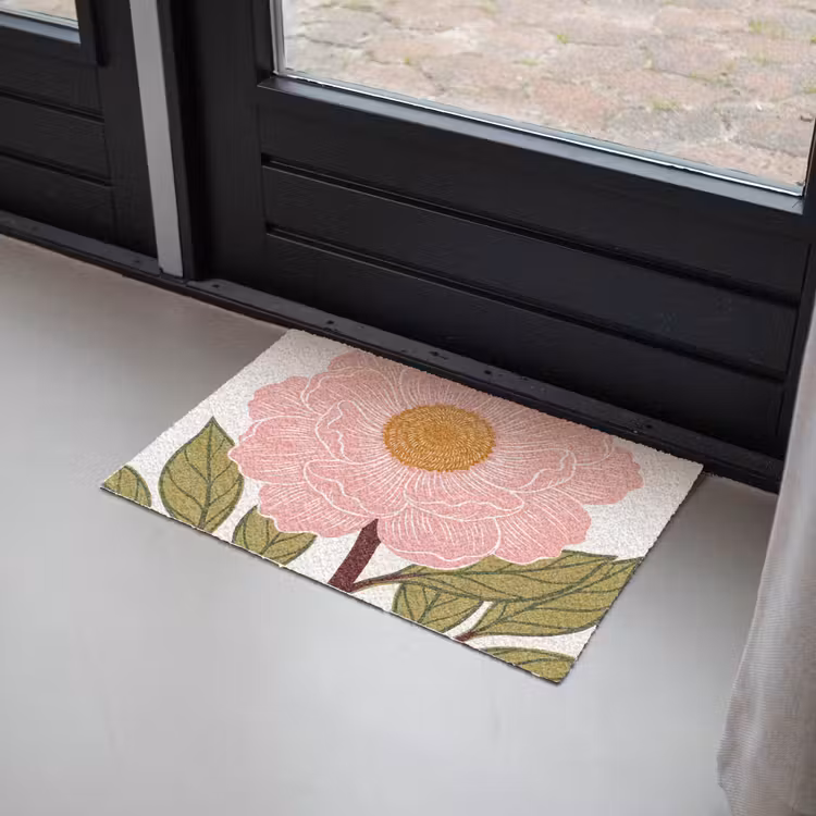 Deurmat - Bloemen - Roze - Illustratie — 2