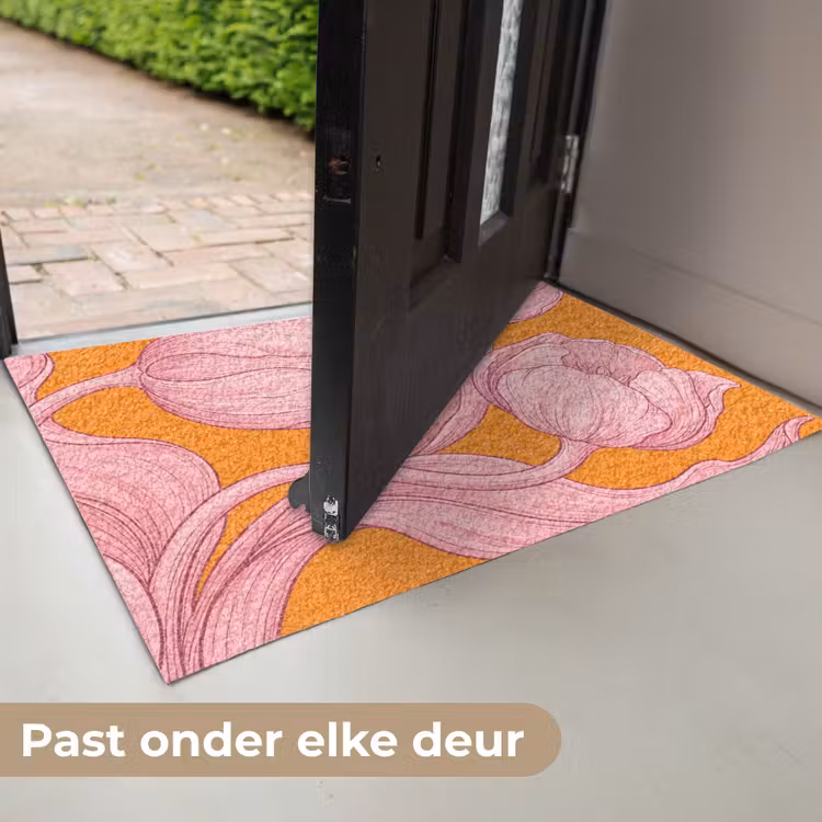 Deurmat - Roze bloemen - Modern — 7