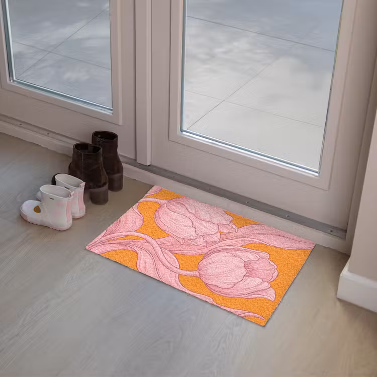 Deurmat - Roze bloemen - Modern — 8