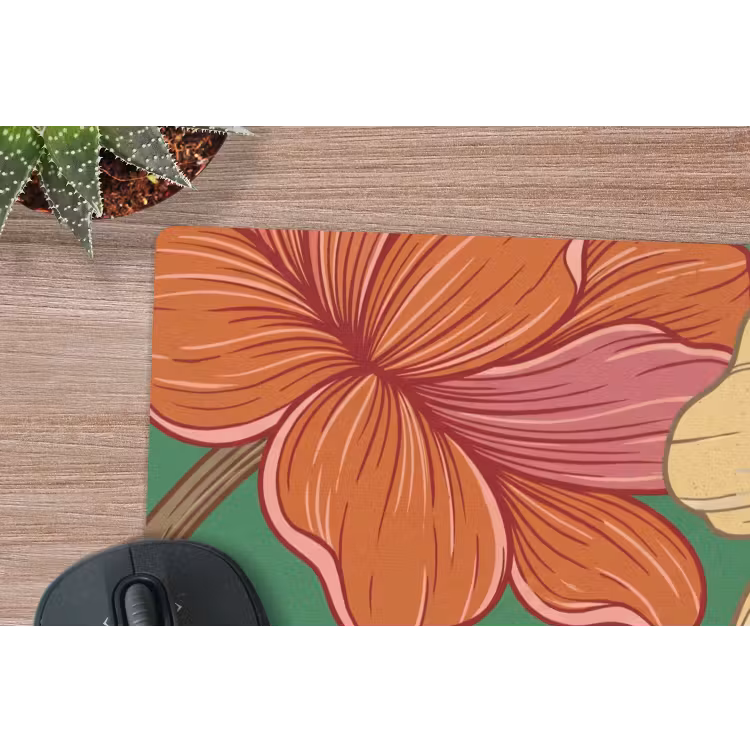 Muismat - Bloemen - Groen - Illustratie — 4