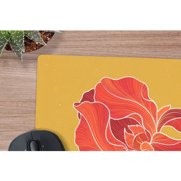 Muismat - Bloemen - Illustratie - Rood — 4