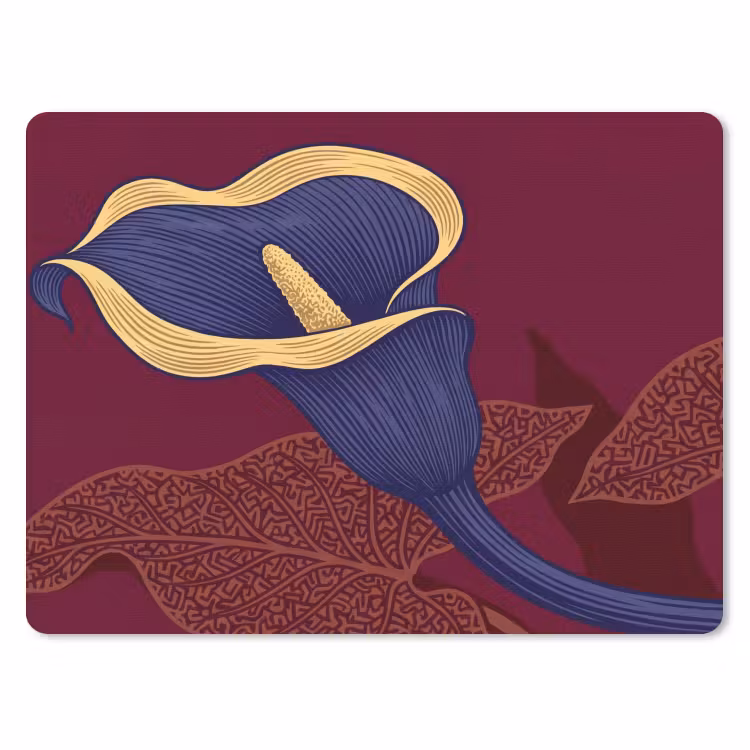 Muismat - Bloemen - Modern - Paars — 1