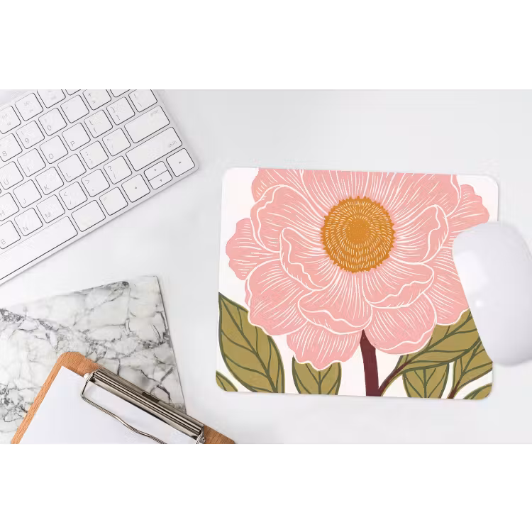 Muismat - Bloemen - Roze - Illustratie — 2